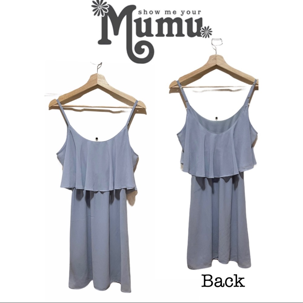Show Me Your MuMu 🌸Sky Blue Mini Strap Mini Dress